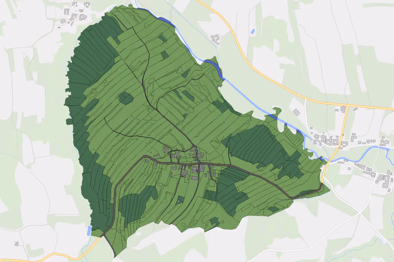 Kartenvorschau des Bodenverbrauchs der KG Neusiedl