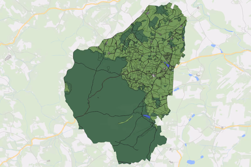Kartenvorschau des Bodenverbrauchs der KG Niederneustift