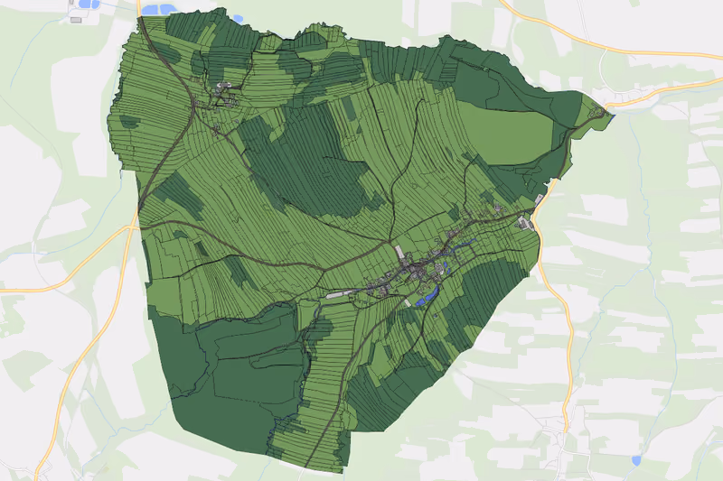 Kartenvorschau des Bodenverbrauchs der KG Niedernondorf