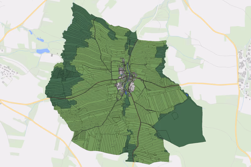 Kartenvorschau des Bodenverbrauchs der KG Perndorf