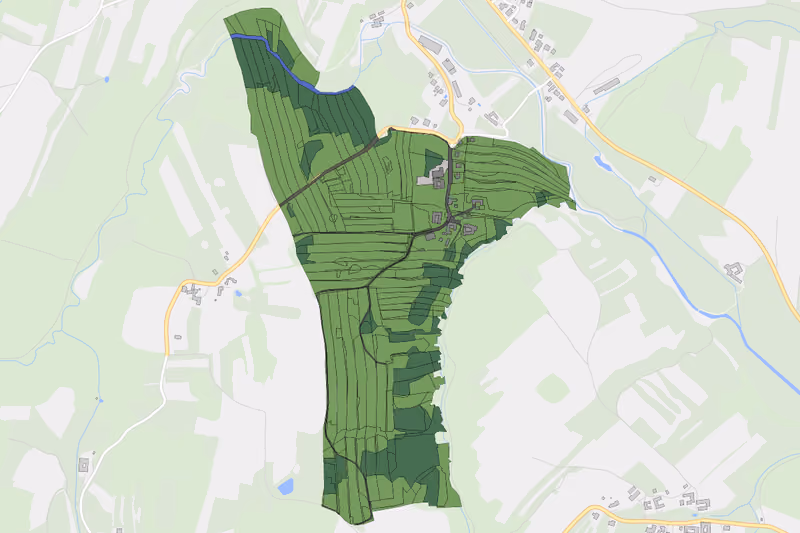 Kartenvorschau des Bodenverbrauchs der KG Purken