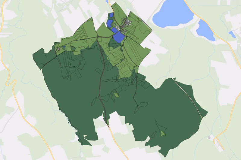 Kartenvorschau des Bodenverbrauchs der KG Ratschenhof