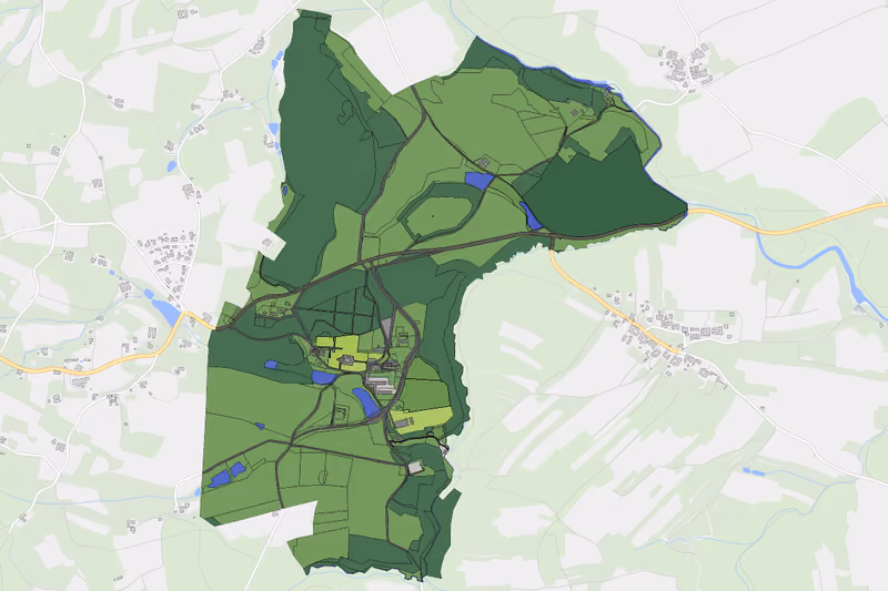 Kartenvorschau des Bodenverbrauchs der KG Rosenau Schloß