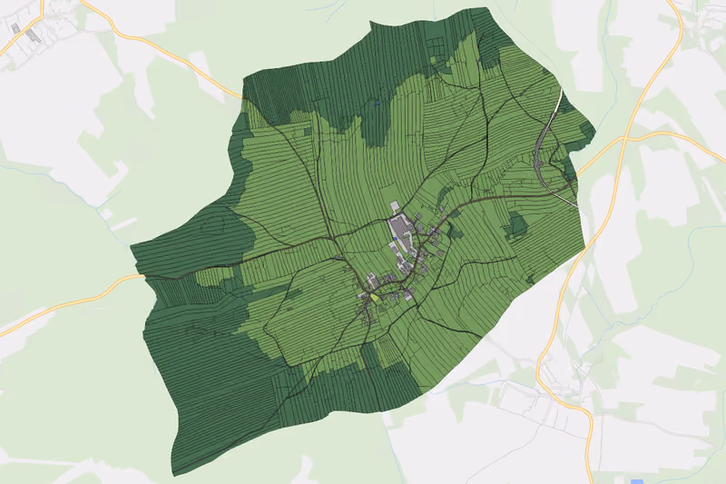 Kartenvorschau des Bodenverbrauchs der KG Sprögnitz