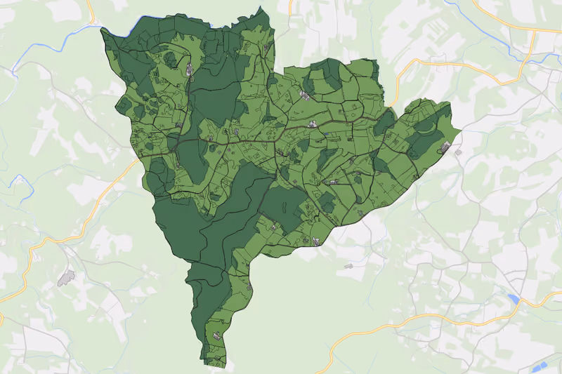 Kartenvorschau des Bodenverbrauchs der KG Unterrosenauerwaldhäuser