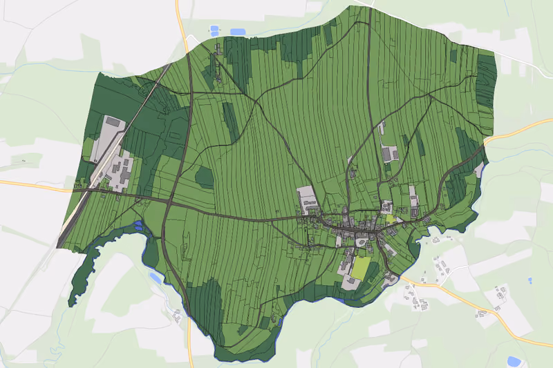 Kartenvorschau des Bodenverbrauchs der KG Waldhausen