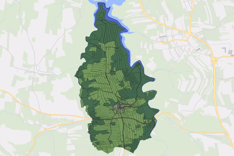 Kartenvorschau des Bodenverbrauchs der KG Werschenschlag