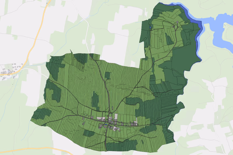 Kartenvorschau des Bodenverbrauchs der KG Wolfsberg