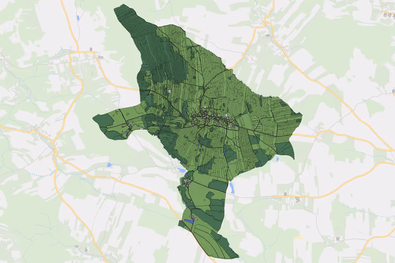 Kartenvorschau des Bodenverbrauchs der KG Siebenlinden