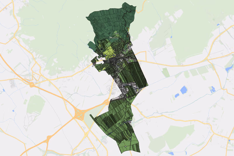 Kartenvorschau des Bodenverbrauchs der KG Eisenstadt