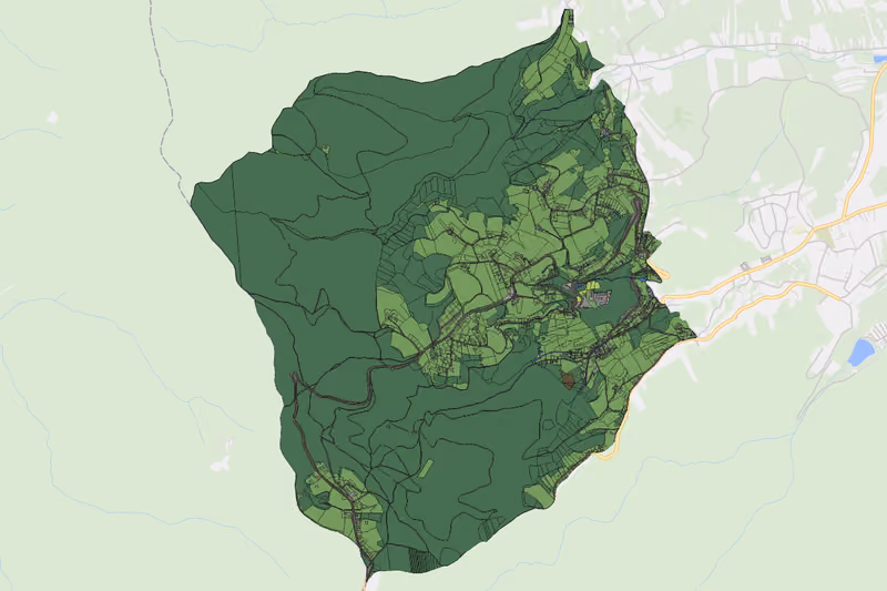 Kartenvorschau des Bodenverbrauchs der KG Neustift an der Rosalia