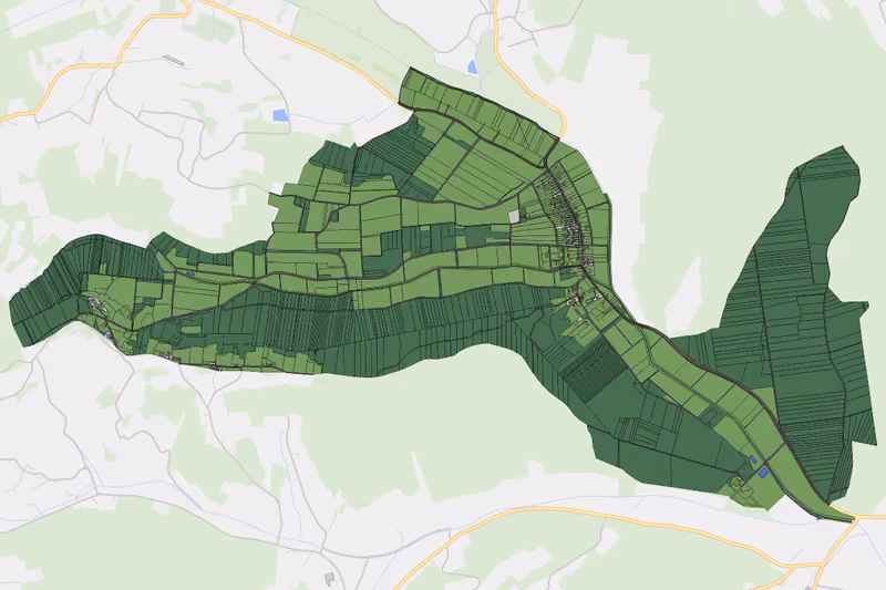 Kartenvorschau des Bodenverbrauchs der KG Eisenhüttl
