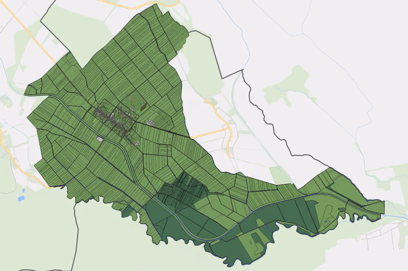 Kartenvorschau des Bodenverbrauchs der KG Hagensdorf im Burgenland