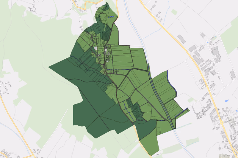 Kartenvorschau des Bodenverbrauchs der KG Hasendorf im Burgenland