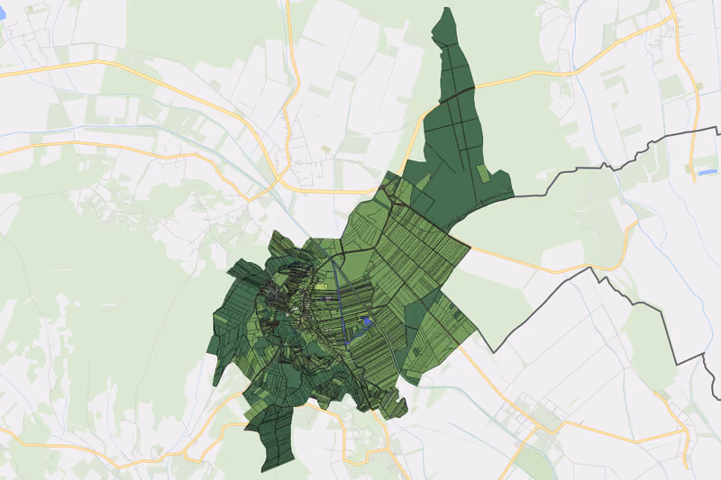 Kartenvorschau des Bodenverbrauchs der KG Heiligenbrunn
