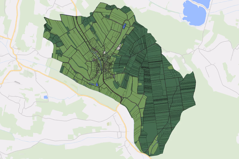 Kartenvorschau des Bodenverbrauchs der KG Heugraben