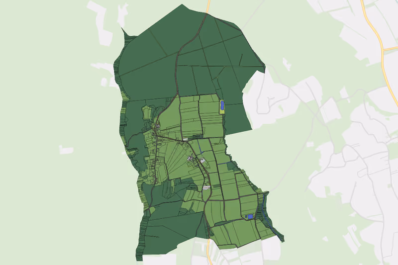 Kartenvorschau des Bodenverbrauchs der KG Kroatisch Ehrensdorf