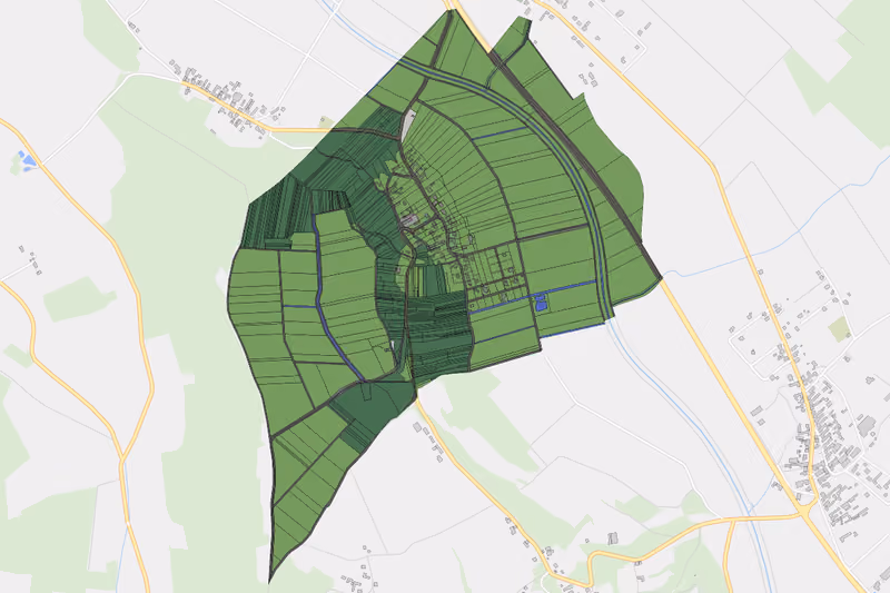 Kartenvorschau des Bodenverbrauchs der KG Kroatisch Tschantschendorf