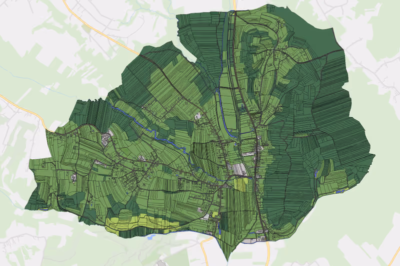 Kartenvorschau des Bodenverbrauchs der KG Ollersdorf