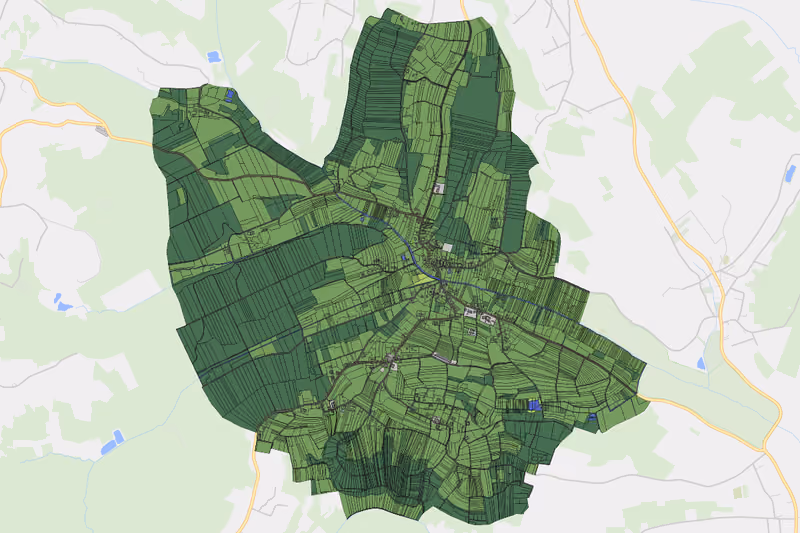 Kartenvorschau des Bodenverbrauchs der KG Rohr im Burgenland