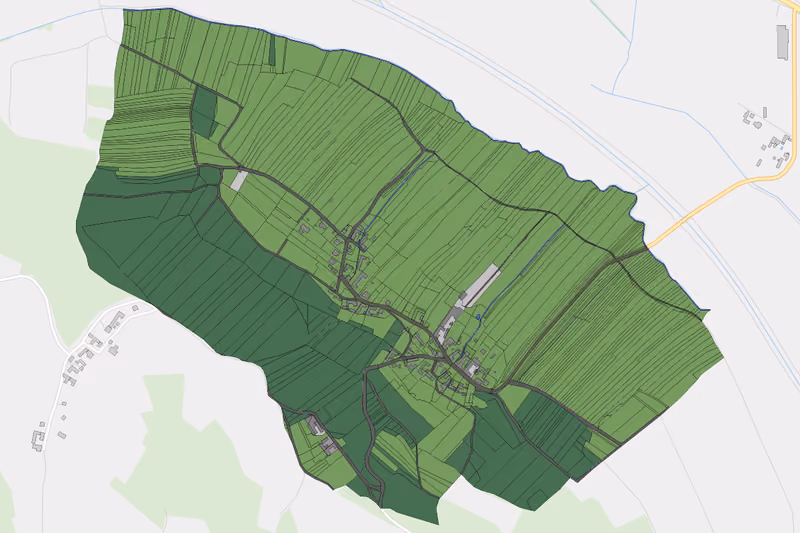 Kartenvorschau des Bodenverbrauchs der KG Schallendorf im Burgenland