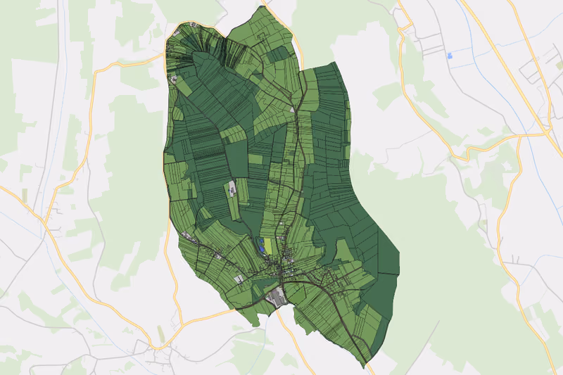 Kartenvorschau des Bodenverbrauchs der KG Sulz im Burgenland