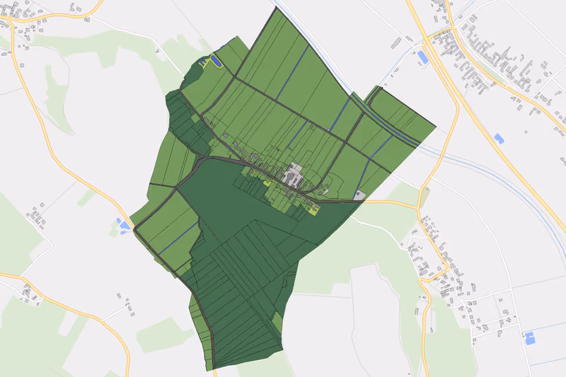 Kartenvorschau des Bodenverbrauchs der KG Tudersdorf