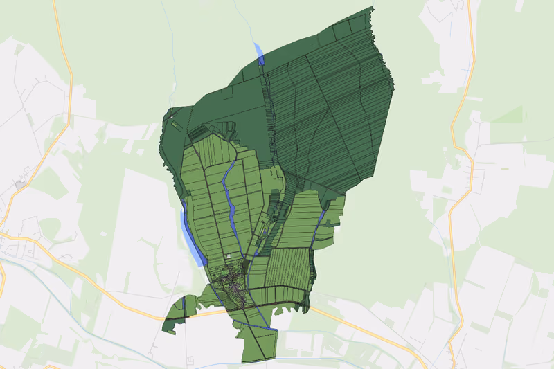 Kartenvorschau des Bodenverbrauchs der KG Urbersdorf