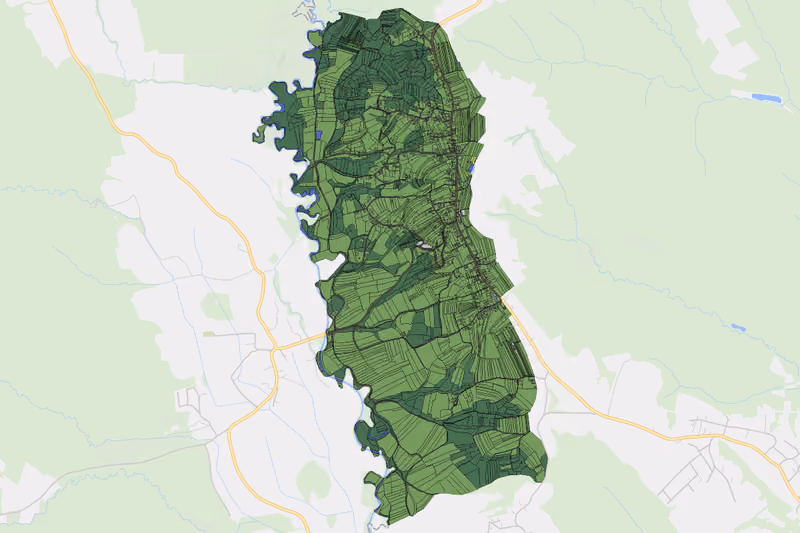 Kartenvorschau des Bodenverbrauchs der KG Wörterberg