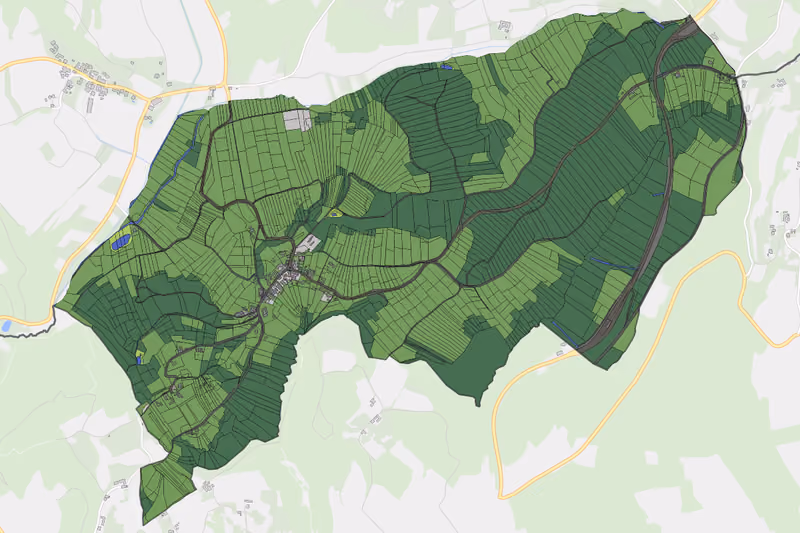 Kartenvorschau des Bodenverbrauchs der KG Bonisdorf