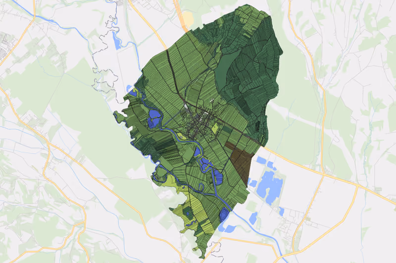 Kartenvorschau des Bodenverbrauchs der KG Dobersdorf