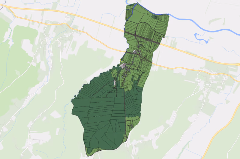 Kartenvorschau des Bodenverbrauchs der KG Gritsch
