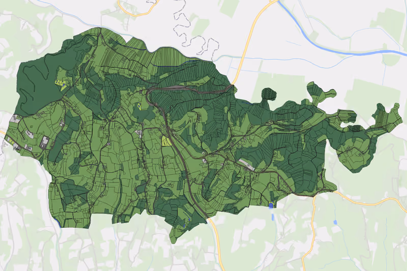 Kartenvorschau des Bodenverbrauchs der KG Henndorf im Burgenland