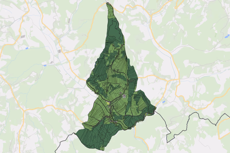 Kartenvorschau des Bodenverbrauchs der KG Kalch