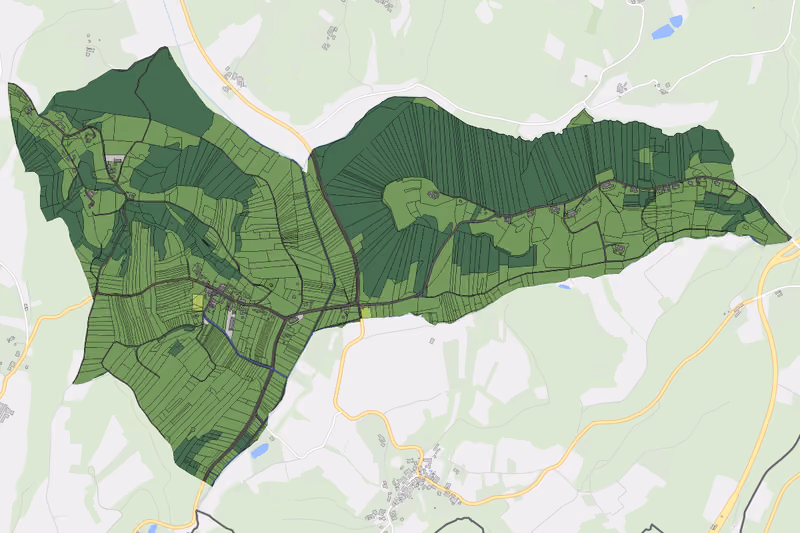Kartenvorschau des Bodenverbrauchs der KG Krottendorf bei Neuhaus