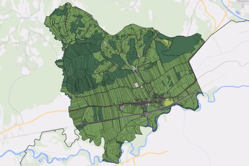 Kartenvorschau des Bodenverbrauchs der KG Mogersdorf