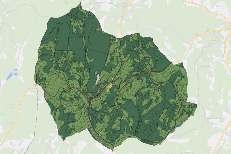 Kartenvorschau des Bodenverbrauchs der KG Neuhaus am Klausenbach
