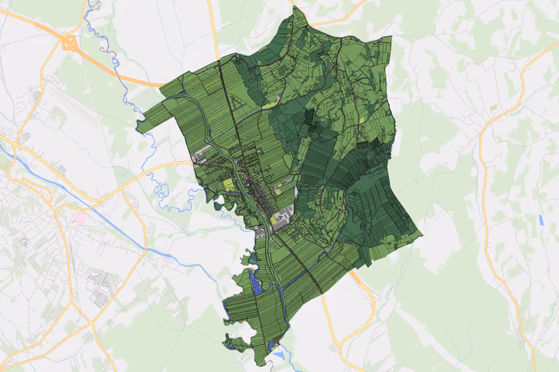 Kartenvorschau des Bodenverbrauchs der KG Rudersdorf