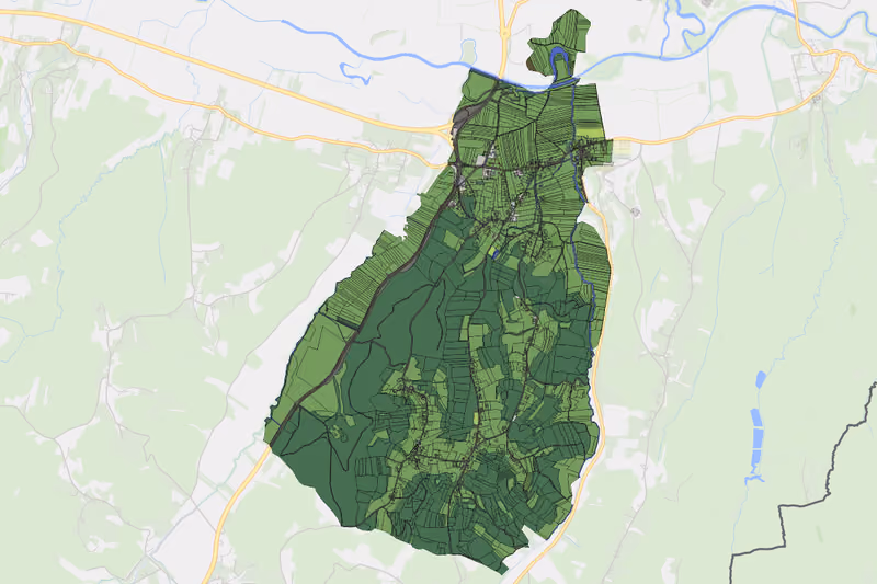 Kartenvorschau des Bodenverbrauchs der KG St. Martin an der Raab