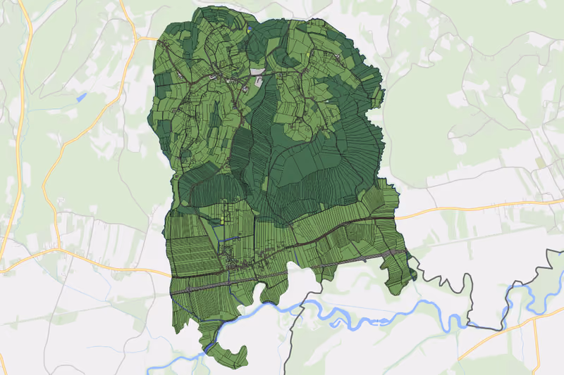 Kartenvorschau des Bodenverbrauchs der KG Weichselbaum