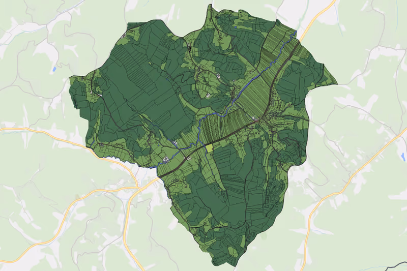 Kartenvorschau des Bodenverbrauchs der KG Windisch Minihof