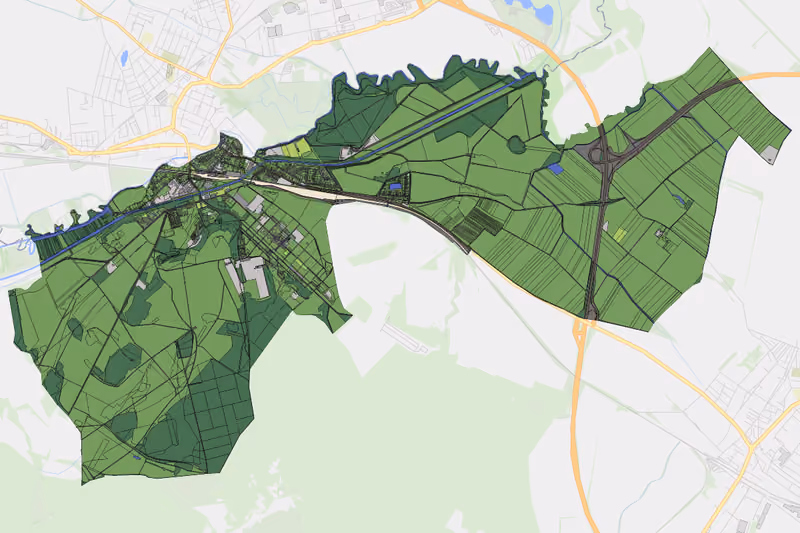 Kartenvorschau des Bodenverbrauchs der KG Bruckneudorf