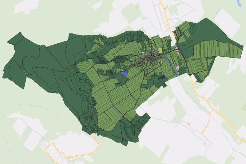 Kartenvorschau des Bodenverbrauchs der KG Bubendorf
