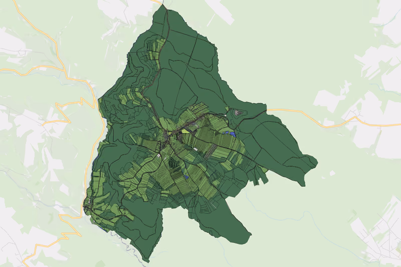 Kartenvorschau des Bodenverbrauchs der KG Landsee