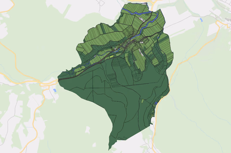 Kartenvorschau des Bodenverbrauchs der KG Langeck