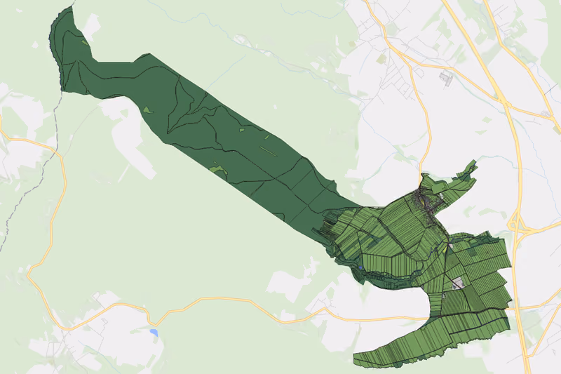 Kartenvorschau des Bodenverbrauchs der KG Lindgraben