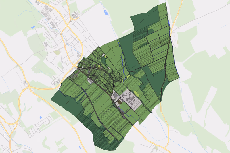 Kartenvorschau des Bodenverbrauchs der KG Mitterpullendorf