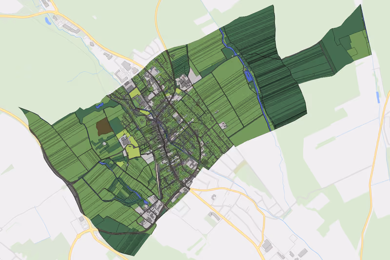 Kartenvorschau des Bodenverbrauchs der KG Oberpullendorf