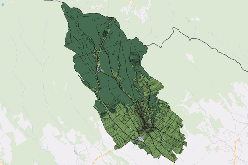 Kartenvorschau des Bodenverbrauchs der KG Ritzing