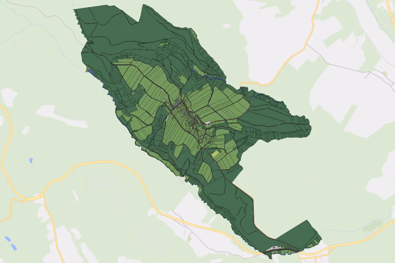 Kartenvorschau des Bodenverbrauchs der KG Salmannsdorf